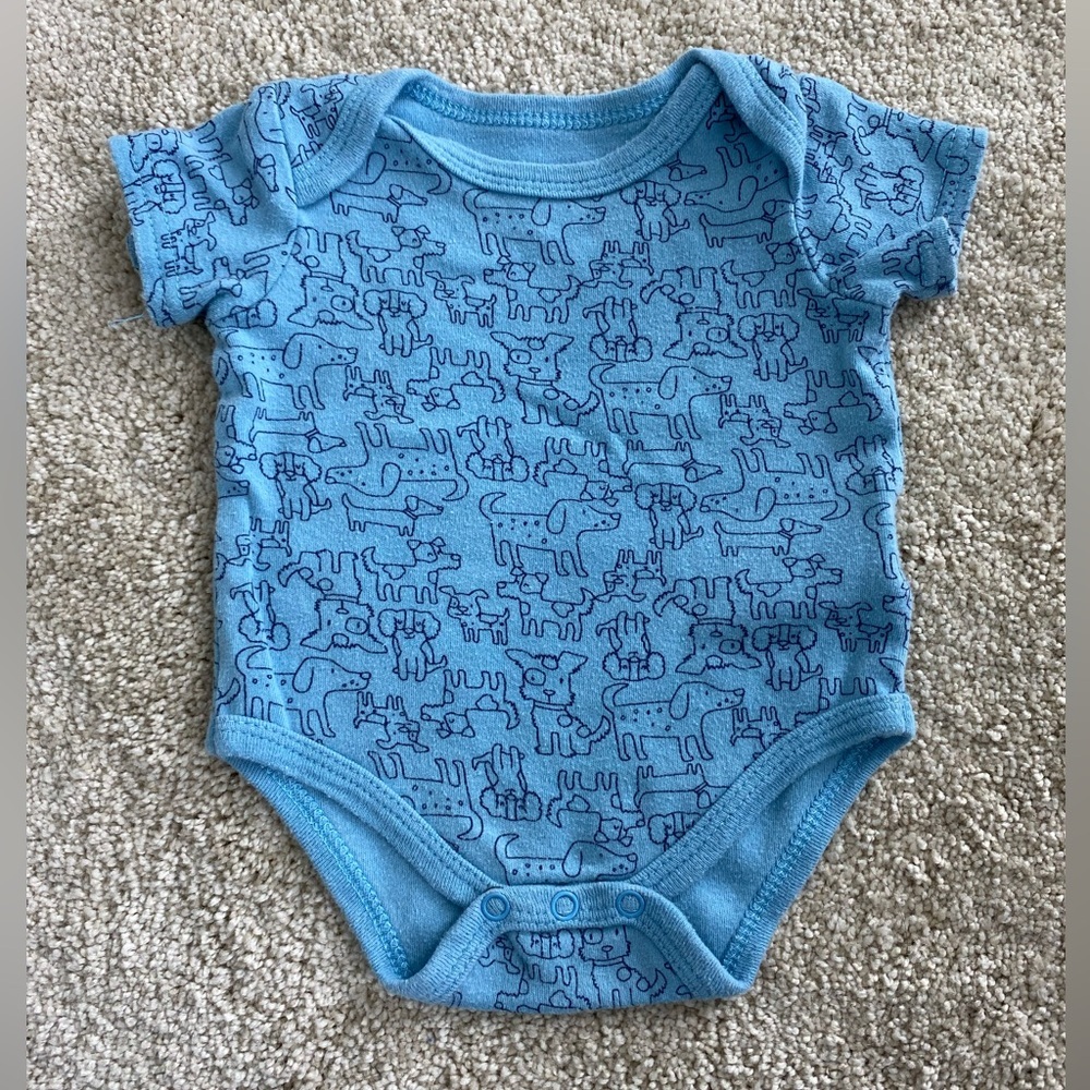 5/$15 Baby Boy Dog Print Onesie💙